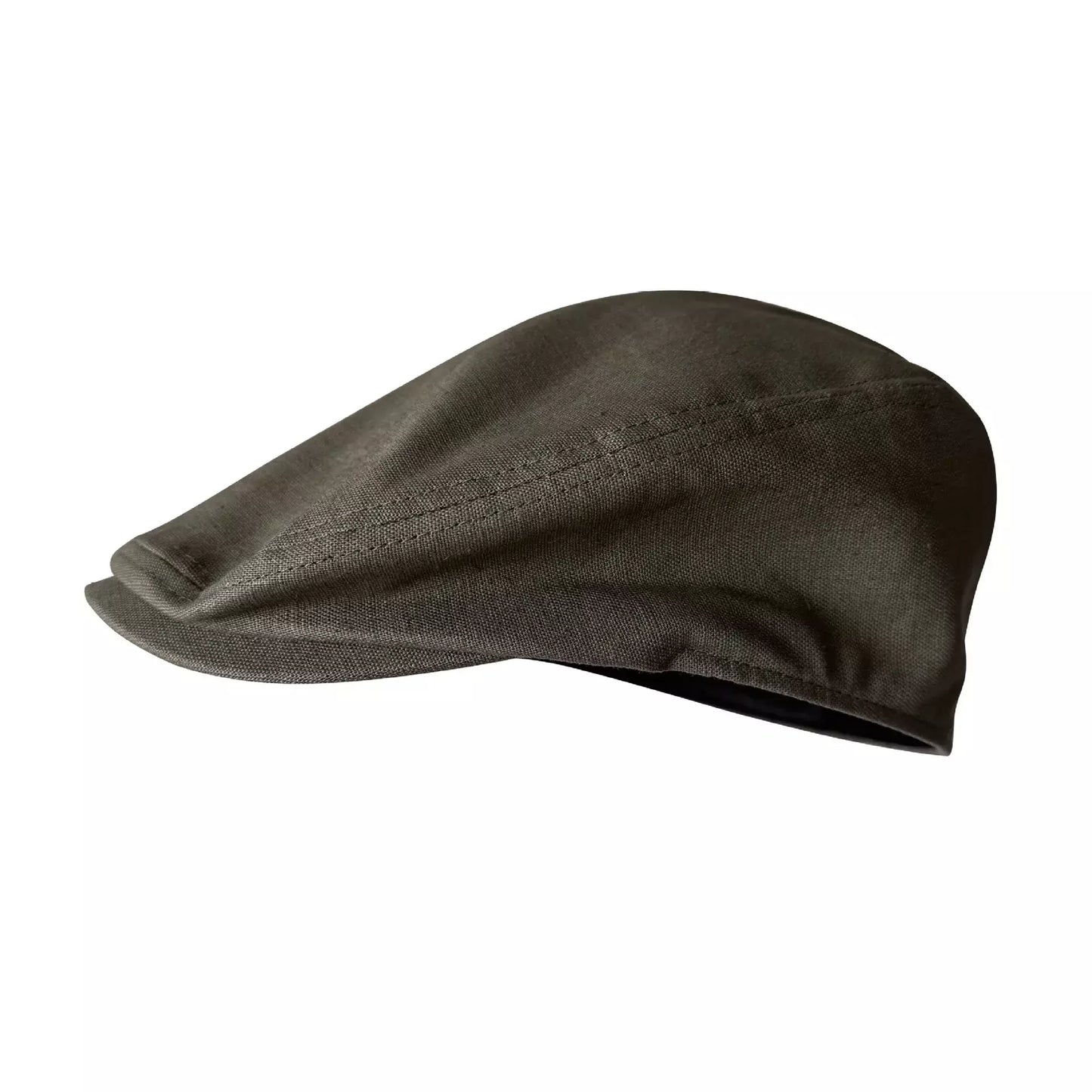 Winston Army Green Linen Flat Cap - Lightweight And Versatile Cap For Casual Style