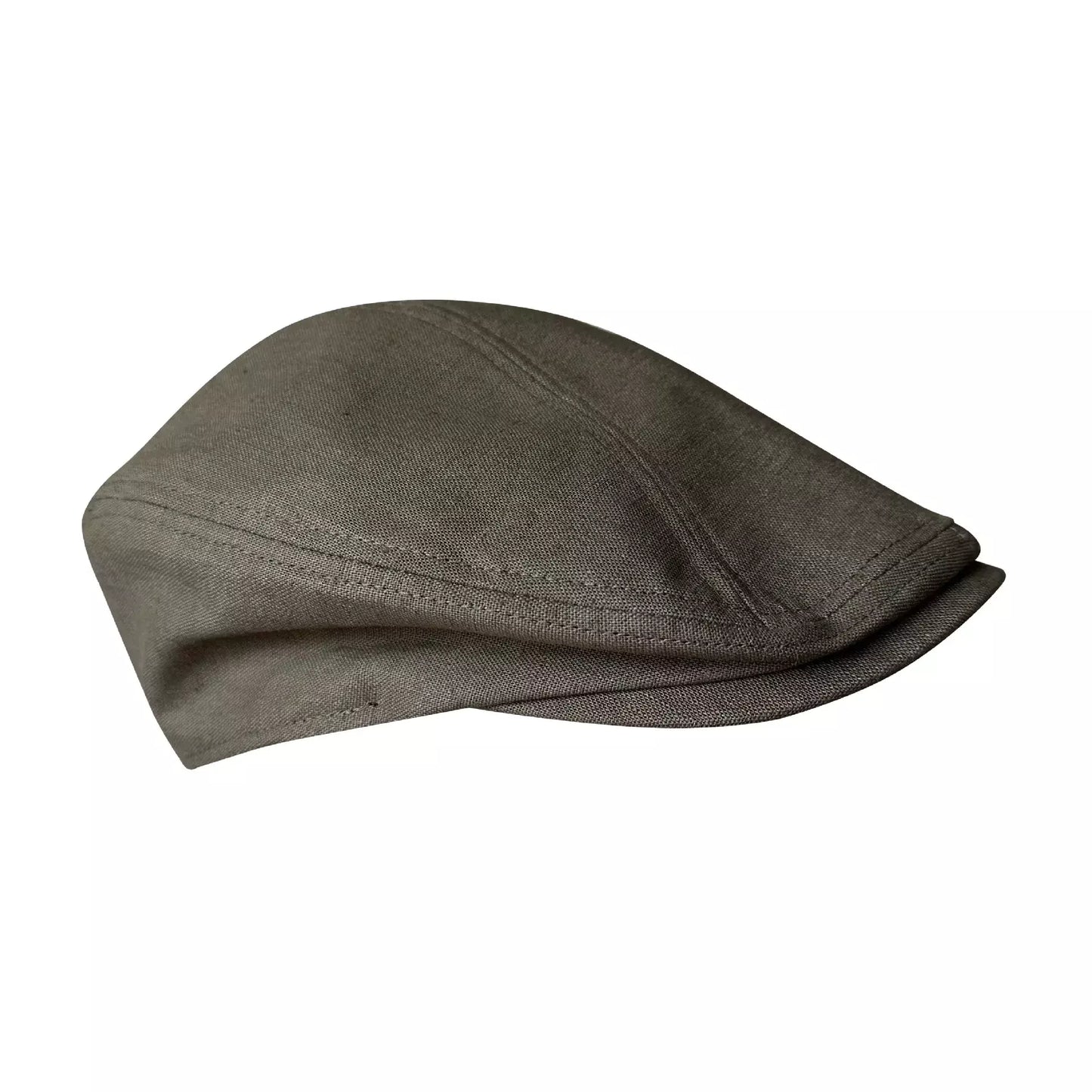 Winston Army Green Linen Flat Cap - Lightweight And Versatile Cap For Casual Style