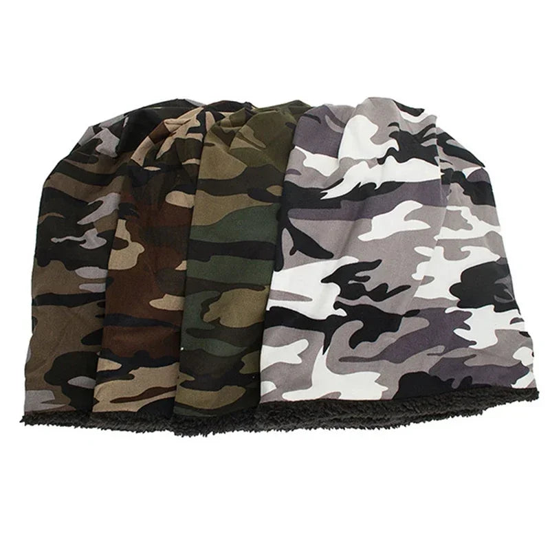 Winter Camouflage Cotton Beanie For Cold Weather Wear - Urban Caps