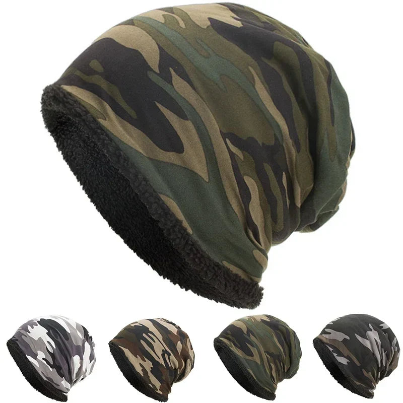 Winter Camouflage Cotton Beanie For Cold Weather Wear - Urban Caps