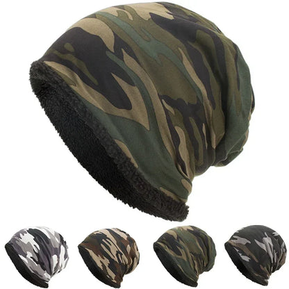 Winter Camouflage Cotton Beanie For Cold Weather Wear - Urban Caps