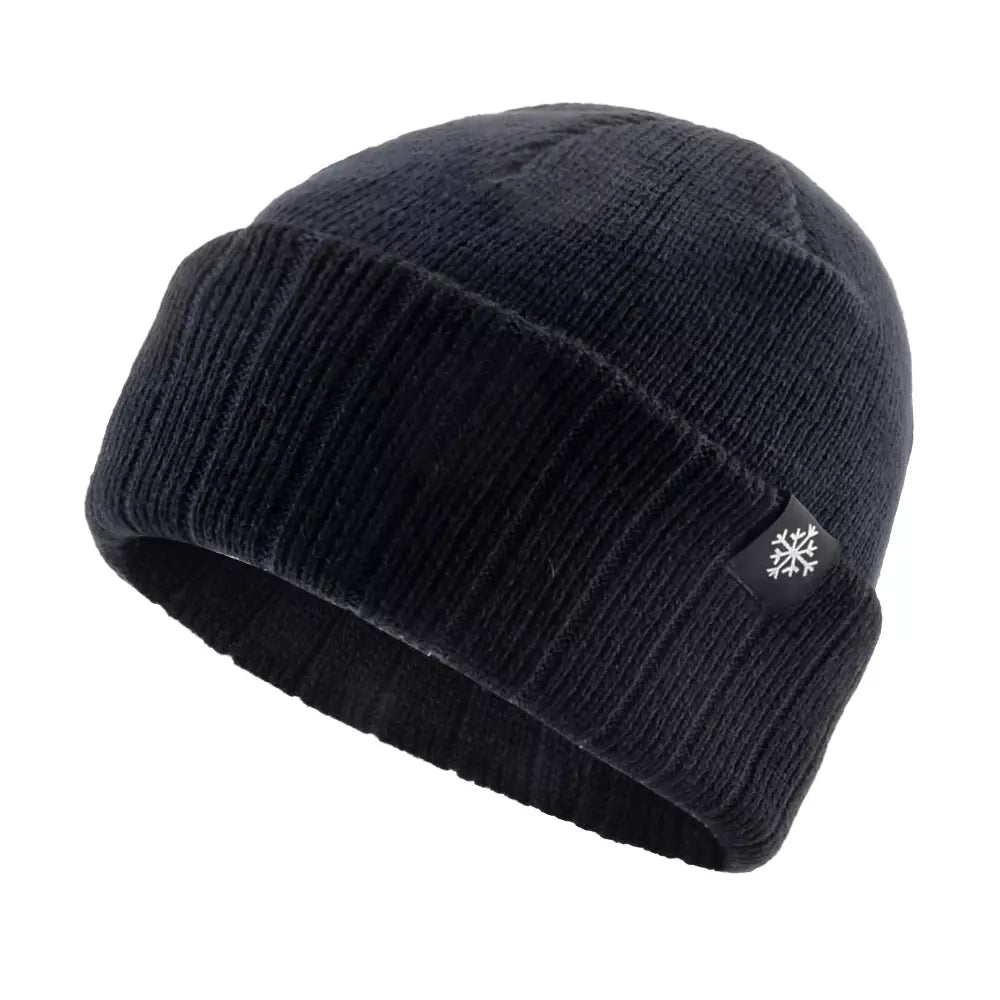 Winter Ice Striped Thick Beanie - Urban Caps