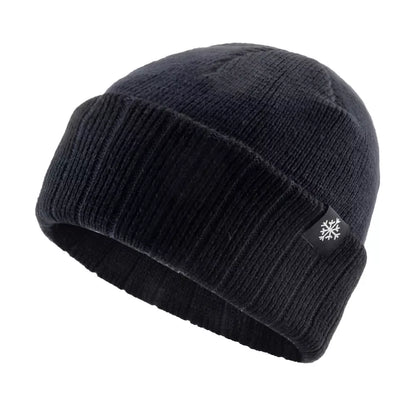 Winter Ice Striped Thick Beanie - Urban Caps