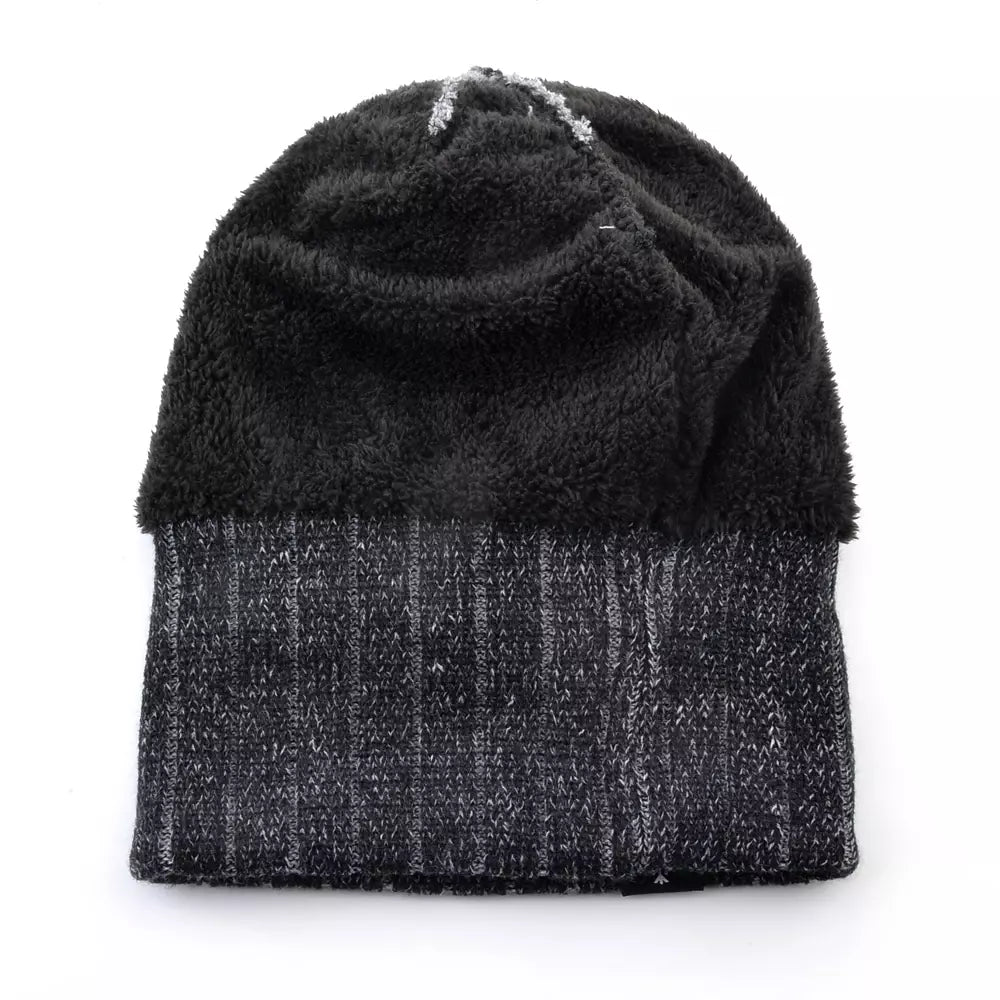 Winter Ice Striped Thick Beanie - Urban Caps