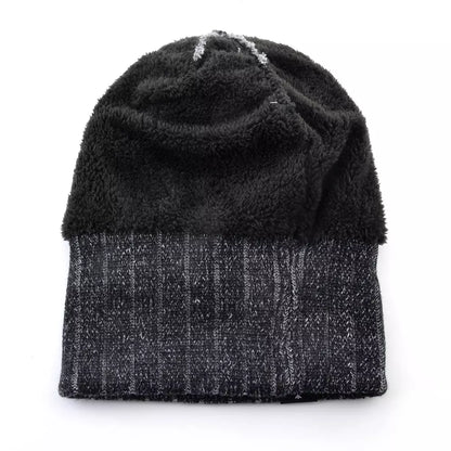 Winter Ice Striped Thick Beanie - Urban Caps