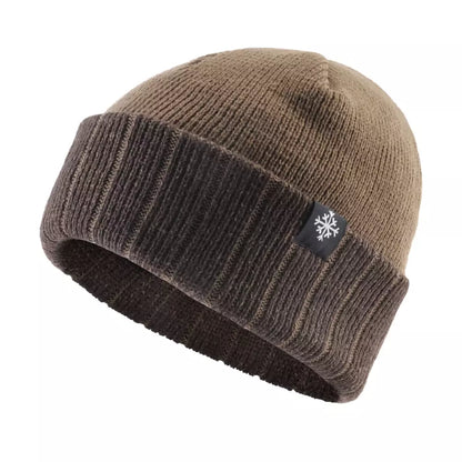 Winter Ice Striped Thick Beanie - Urban Caps