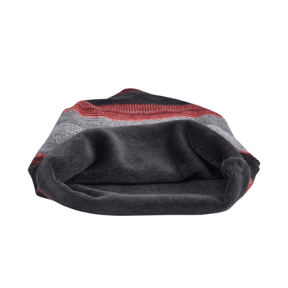 Winter Velvet Lining Striped Beanie Classic Stylish Accessory - Urban Caps