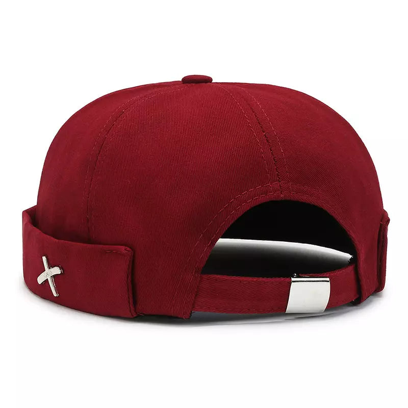 X Minimal Cotton Docker Cap – Clean Brimless Adjustable Hat
