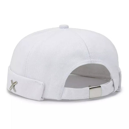 X Minimal Cotton Docker Cap – Clean Brimless Adjustable Hat