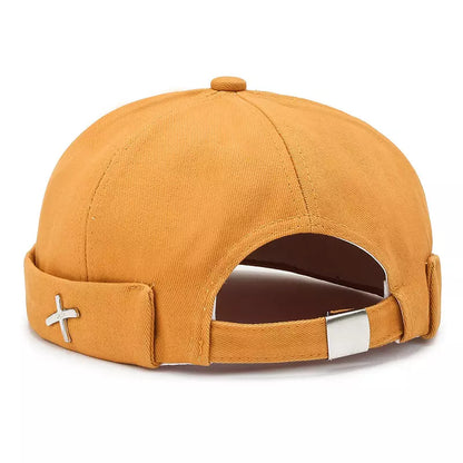 X Minimal Cotton Docker Cap – Clean Brimless Adjustable Hat