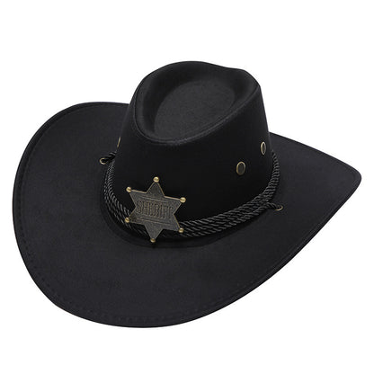American Trend Three Ropes Chicken Feather Travel Shaping Cowboy Hat - Urban Caps 