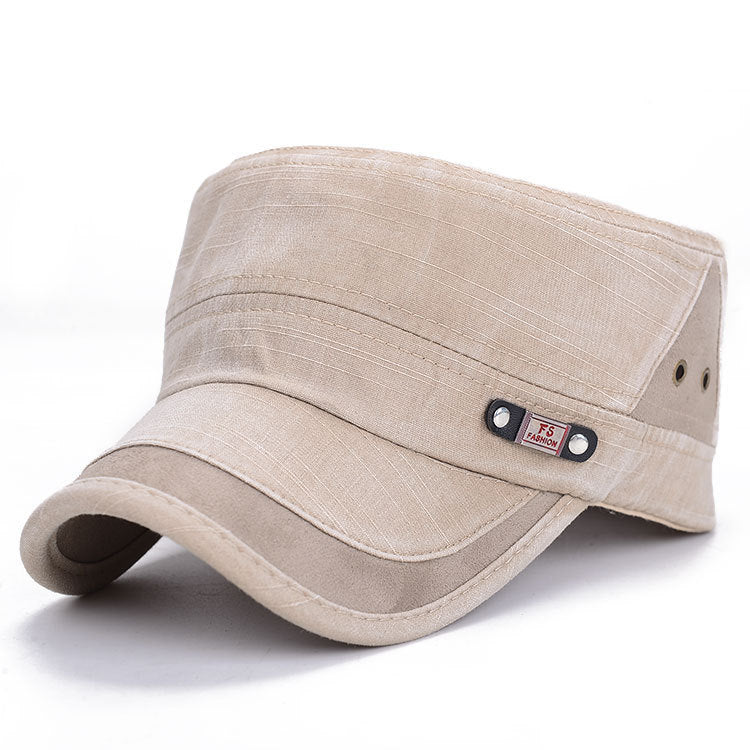 Korean Fashion Men's And Women's Flat-top Cap Stitching Retro Sun Hat Spring New Hat Manufacturer - Urban Caps 