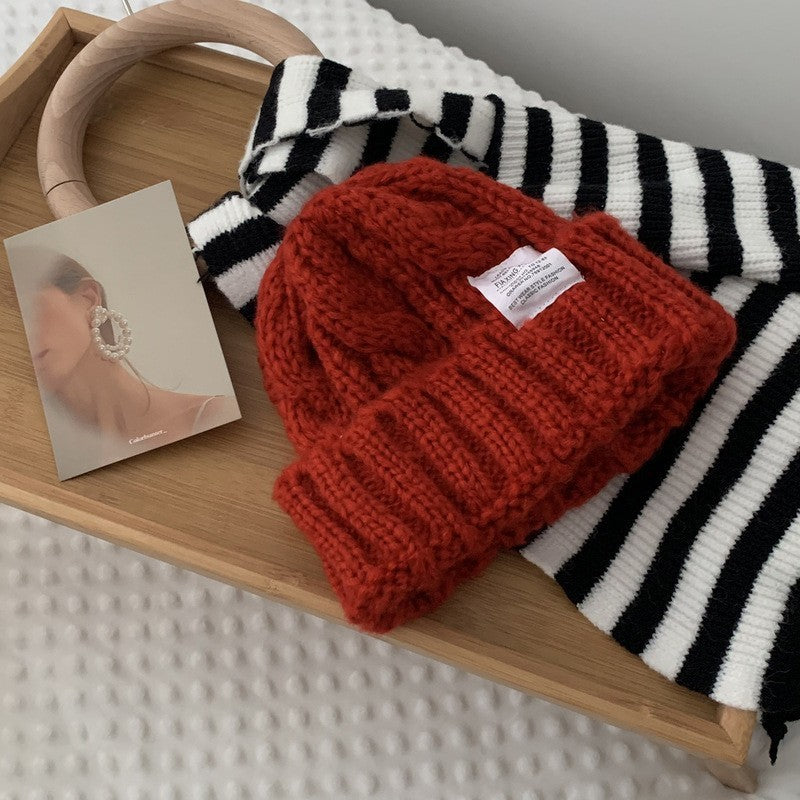Women's Versatile Solid Color Loose Woolen Hat - Urban Caps 