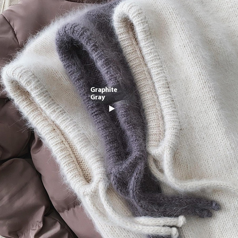 Autumn And Winter Fashion Warm Scarf Neck Protection Integrated Woolen Knitted Hat - Urban Caps 