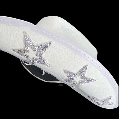 Western Cowboy Hat Rhinestone Five-pointed Star Fedora Hat - Urban Caps 
