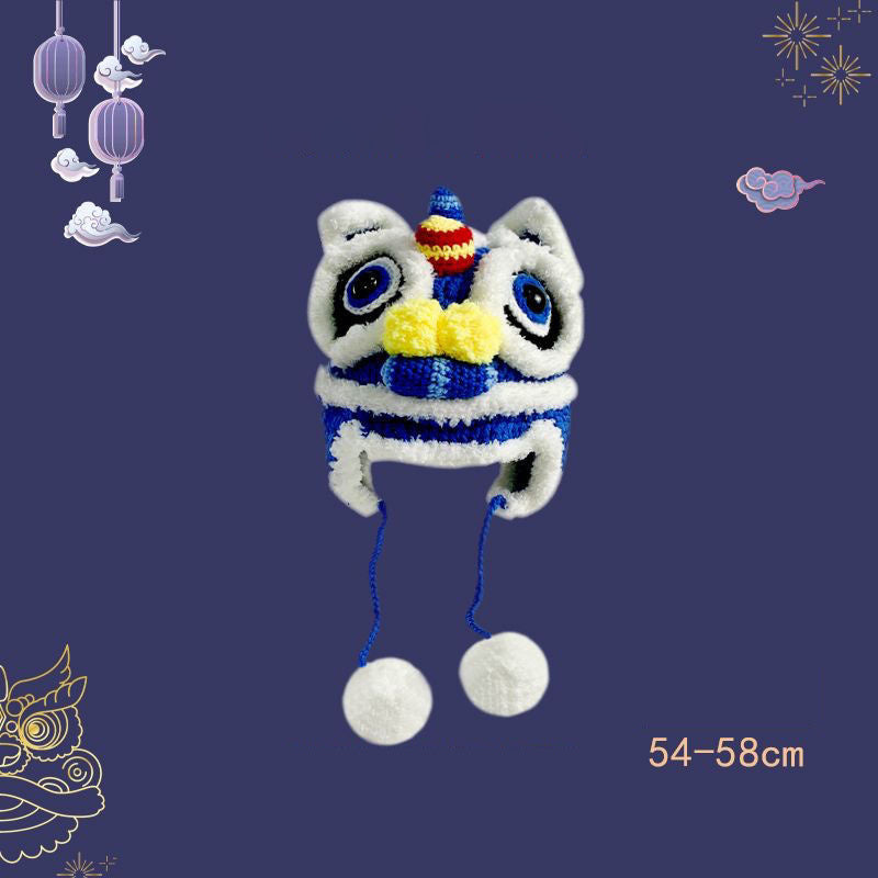 Hand-woven Parent-child Star Lion Autumn And Winter Warm Wool Hat Material Pack - Urban Caps 