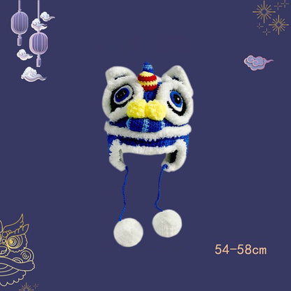 Hand-woven Parent-child Star Lion Autumn And Winter Warm Wool Hat Material Pack - Urban Caps 