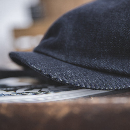 Retro Denim Newsboy Cap – British Dome-Style Cotton Hat | All-Season Fit - Urban Caps 