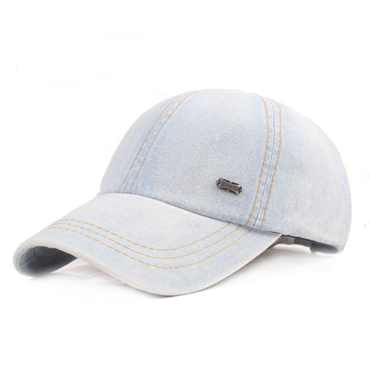 Washed Distressed Denim Baseball Cap