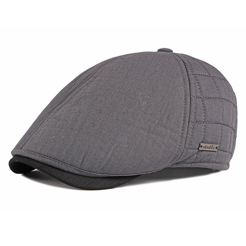 Men’s Winter Cotton Peaked Cap – Thickened & Adjustable | Classic Style for Middle-Aged & Elderly - Urban Caps 