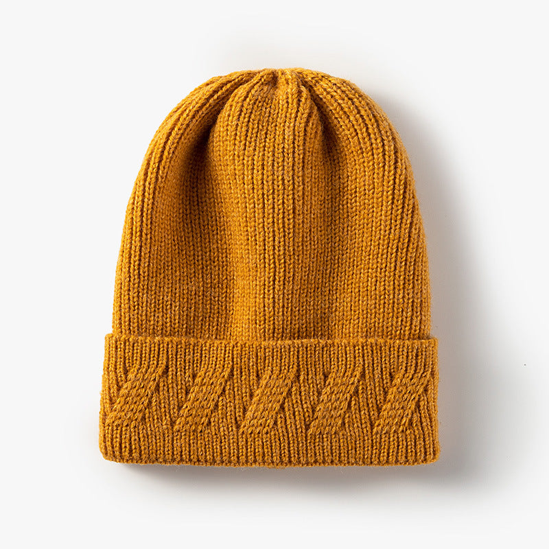 Fashion Knitted Hat Custom Light Version Flanging Woolen Hat - Urban Caps 