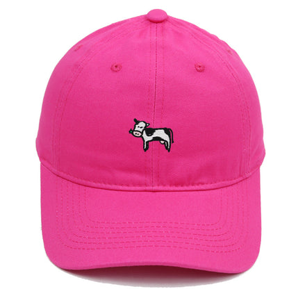 COW COW Embroidery Soft Top Baseball Cap Spring and Summer Cute