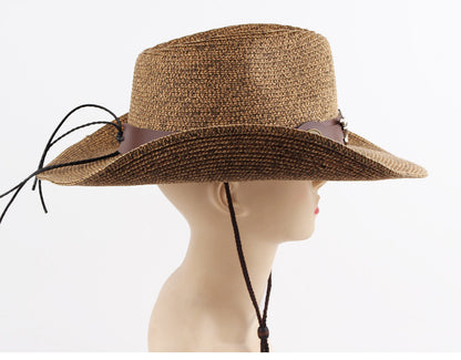 Mixed Color Straw Hat Western Straw Cowboy Hat - Urban Caps 