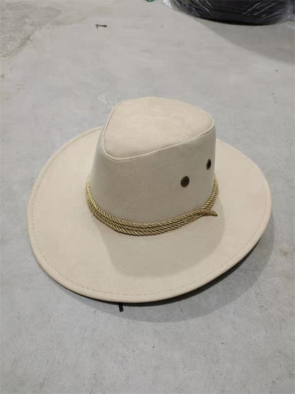 Big Along The Chicken Skin Velvet Western Rope Rider Hat Cowboy Hat Stereotyped Hat - Urban Caps 