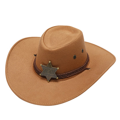 American Trend Three Ropes Chicken Feather Travel Shaping Cowboy Hat - Urban Caps 