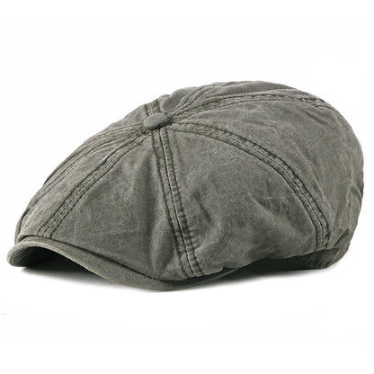 Spring And Autumn New Washed Pure Cotton Men Beret - Urban Caps 