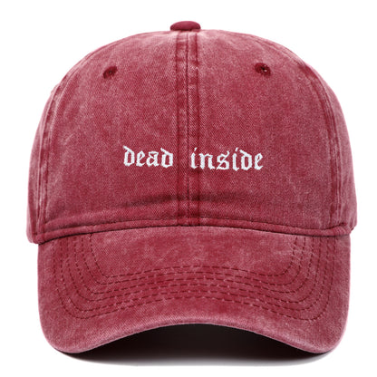 Dead inside Embroidered Baseball Cap Cotton
