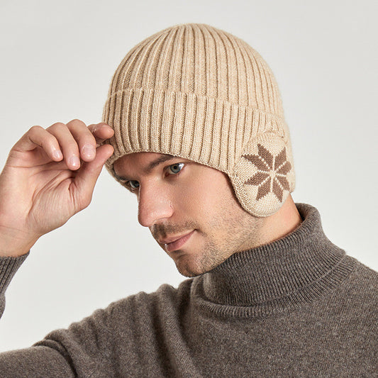 Thermal Knitting Woolen Cap Men's Fleece-lined Thickened Winter Trending Products - Urban Caps 