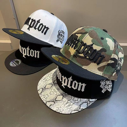 Men's Summer Wide Brim Camouflage Hip Hop Spring And Autumn Korean Style Trendy Big Head Circumference Flat Brim Baseball Hat - Urban Caps 