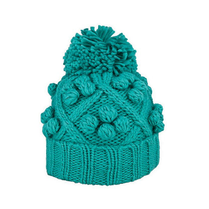 Alex Chunky Knit Acrylic Slouch Beanie with Pom Pom - Urban Caps