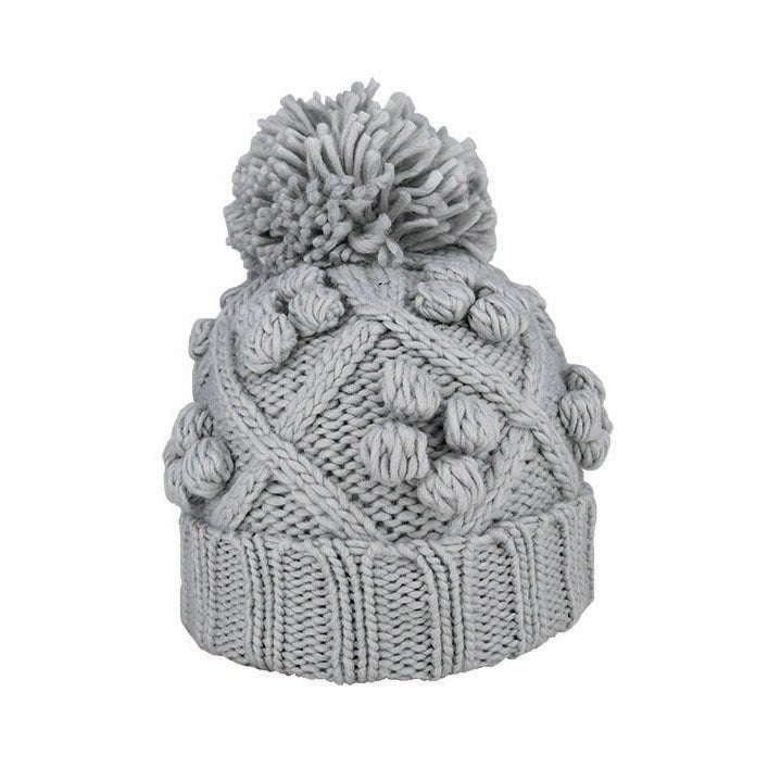 Alex Chunky Knit Acrylic Slouch Beanie with Pom Pom - Urban Caps