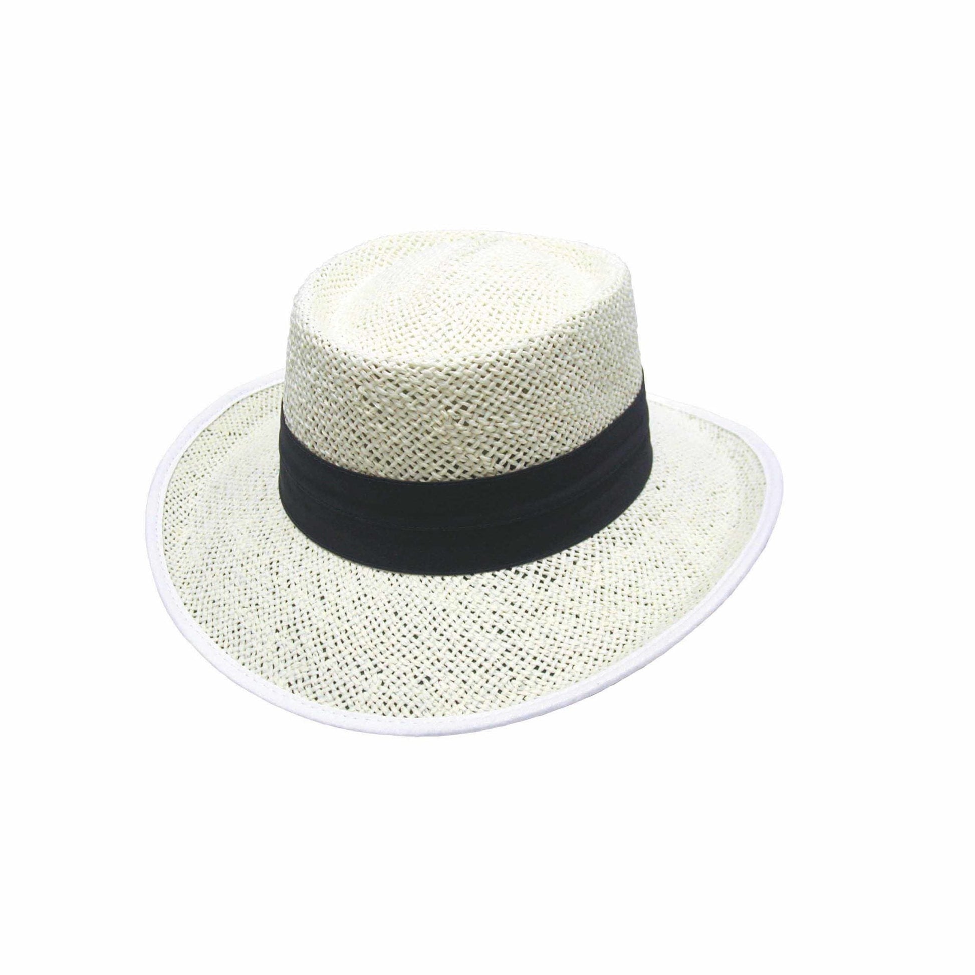 Anders White Openweave Downunder Hat with Green Cotton Under Brim - Urban Caps