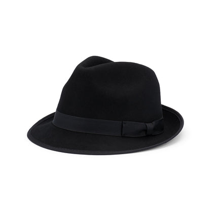Angus Men’s Australian Wool Felt Trilby Hat with Petersham Band - Urban Caps