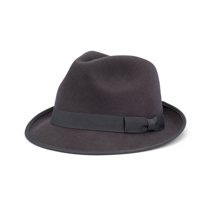 Angus Men’s Australian Wool Felt Trilby Hat with Petersham Band - Urban Caps