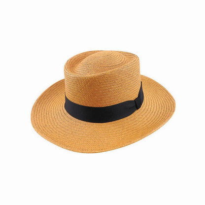 Apsley Handwoven Toquilla Straw Gambler Hat – Cuenca Grade 3, Made in Ecuador - Urban Caps