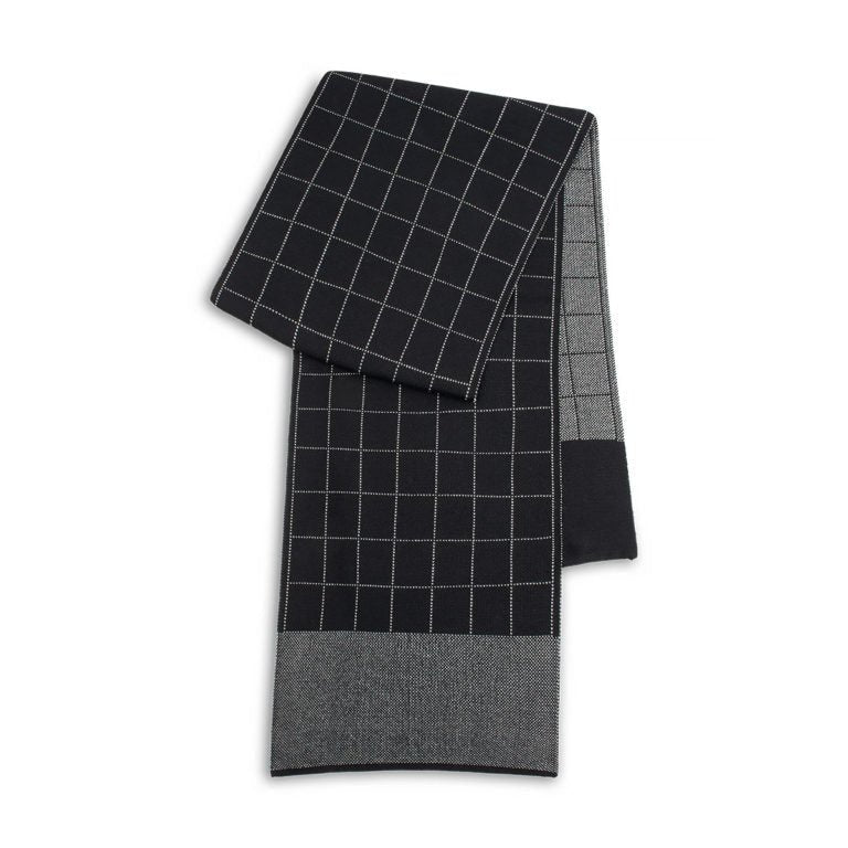Asher Acrylic Knit Check Pattern Dress Scarf - Urban Caps