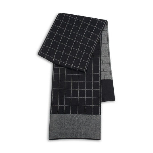 Asher Acrylic Knit Check Pattern Dress Scarf - Urban Caps