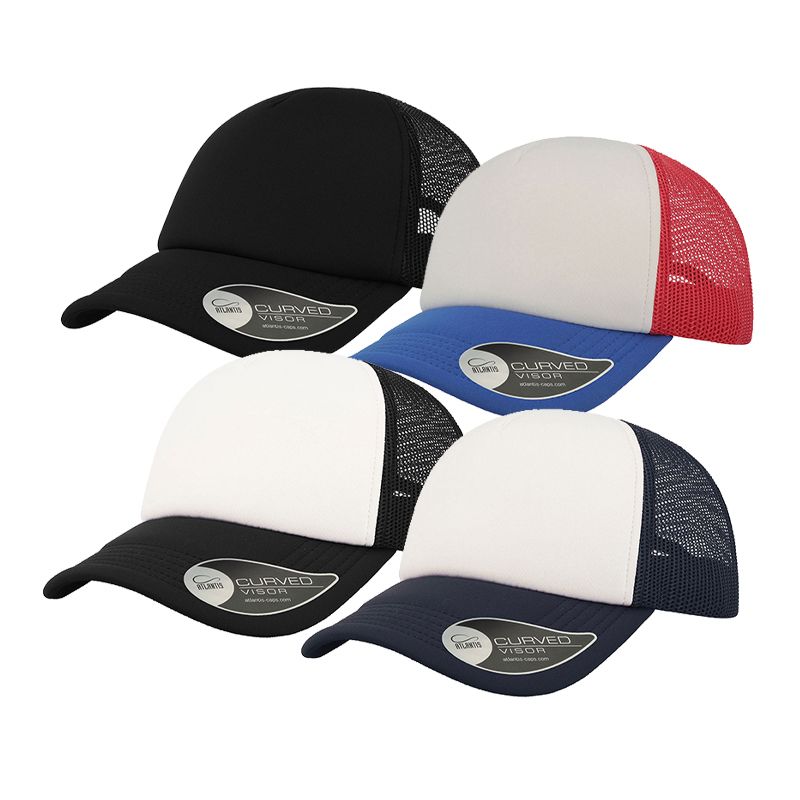 Atlantis Rapper Jersey Cap – Structured Front with 8 - Stitch Visor & Cotton Sweatband | NZ Stock - Urban Caps