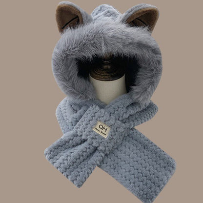 Autumn And Winter Cute Furry Fox Ear Hat - Urban Caps