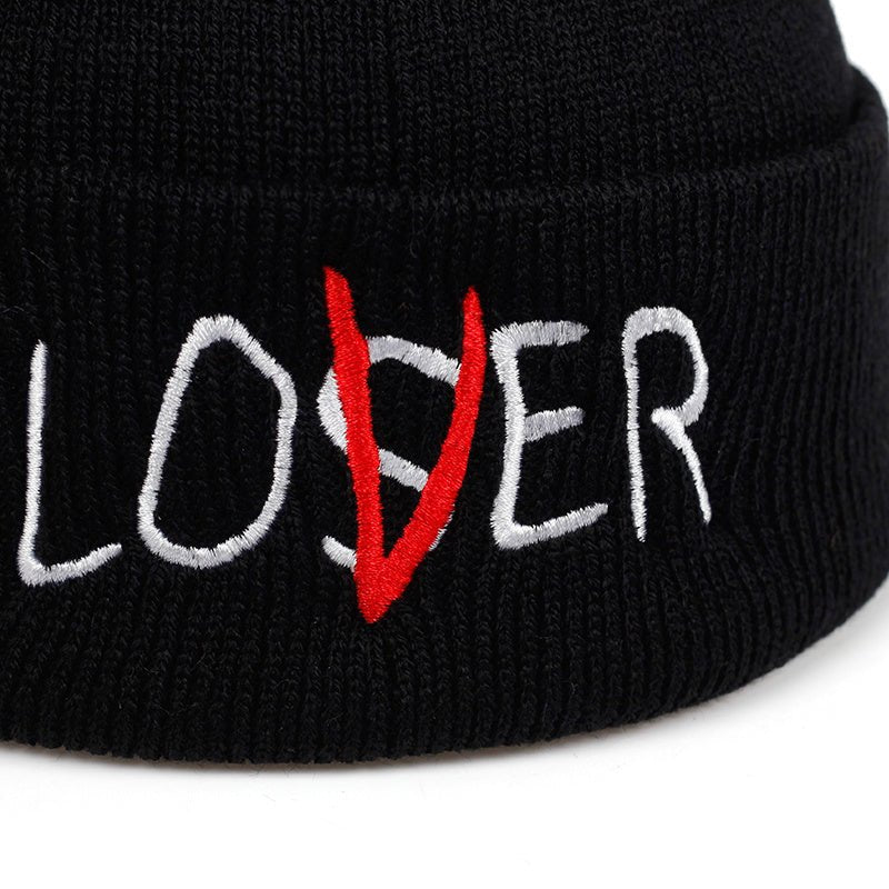 Autumn And Winter Loser Personality Embroidery Ski Knitted Hat - Urban Caps
