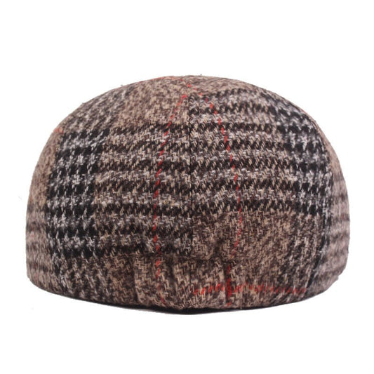 Autumn And Winter Thickened Beret Men's Plaid Cap - Urban Caps