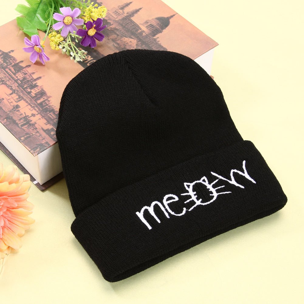 Autumn MEOW Men Women Casual Hip Hop Hats Knitted Wool Skullies Beanies Hat Warm Winter Hat For Women Beanie Winter Caps - Urban Caps
