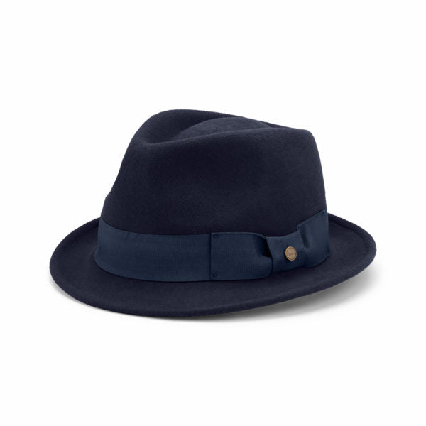 Avenel Pablo Australian Wool Felt Trilby Hat with Petersham Band and Signature Pin - Urban Caps