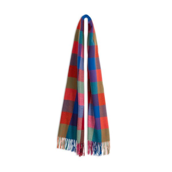 Avenel Piper Wide Check Brushed Scarf with 8cm Fringe - Urban Caps