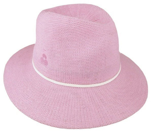 Avenel Polyester Wide Brim Outback Hat with Tone - on - Tone Band - Urban Caps