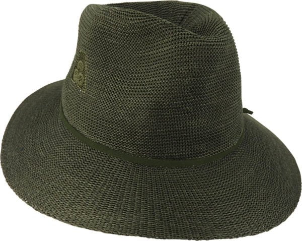 Avenel Polyester Wide Brim Outback Hat with Tone - on - Tone Band - Urban Caps